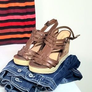 Maurices Cork Wedge Sandals